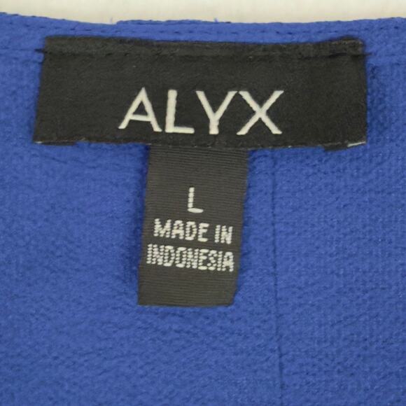 ALYX Women’s Blue Ruffle Hem Blouse Size Large NWT - Picture 2 of 11